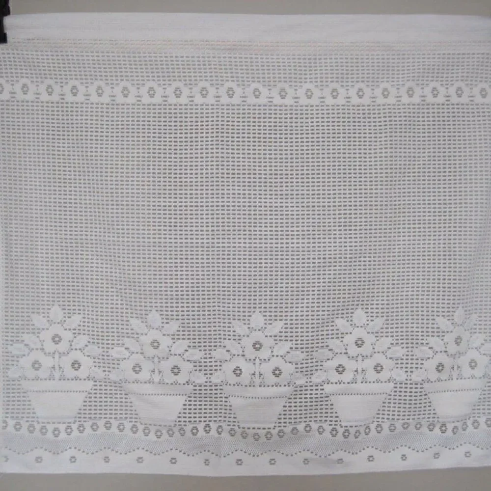 Curtain Lace Panel Flower Pots 34.5
